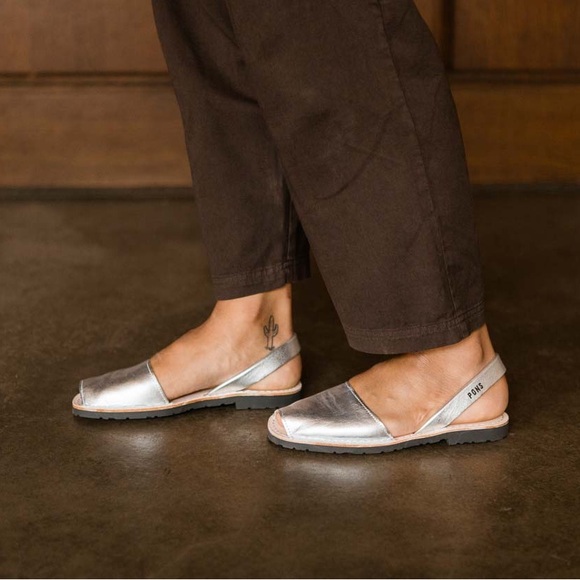 Silver Pons Leather Sandals - Picture 3 of 9